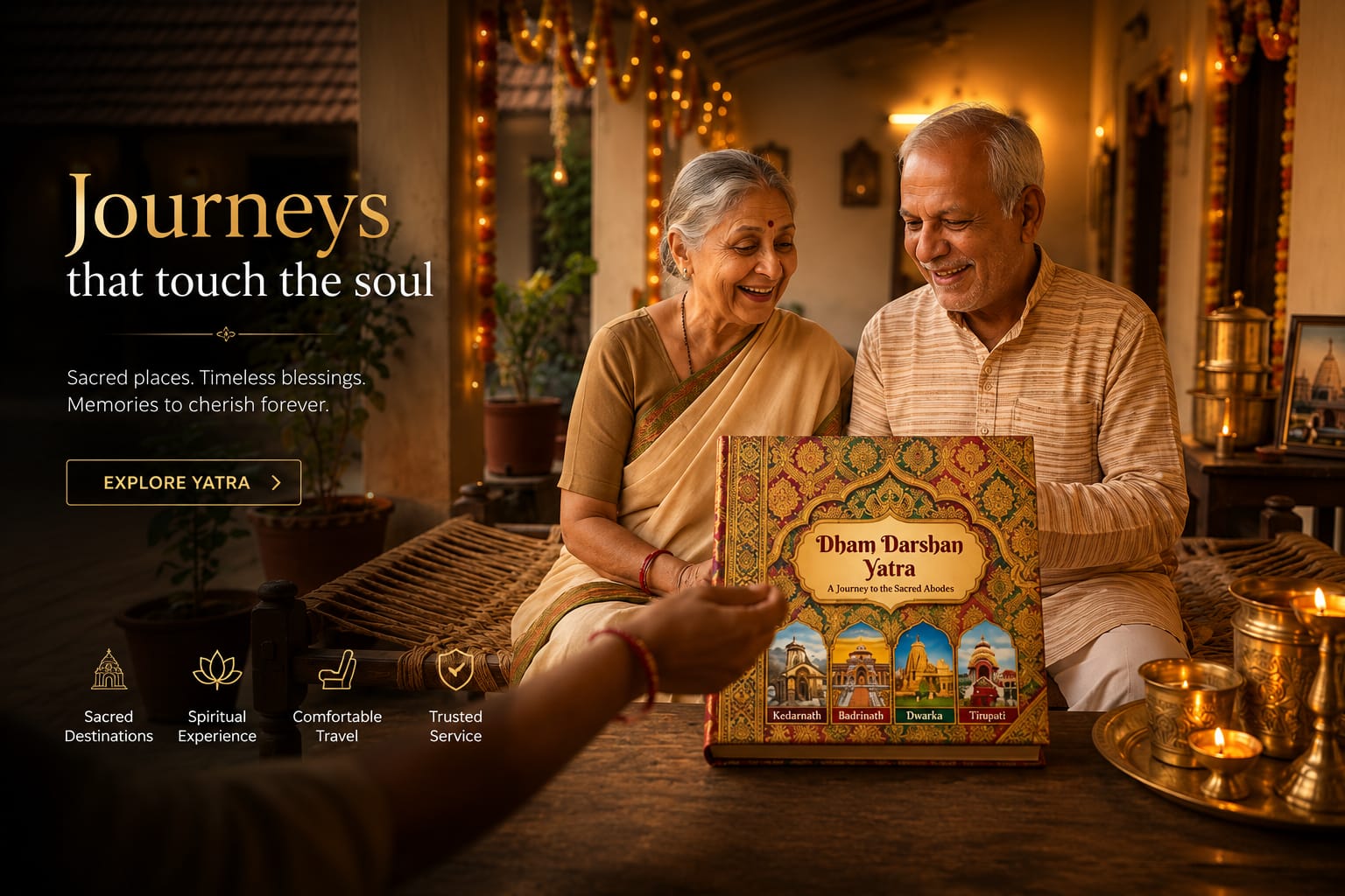 Blessing card and spiritual ceremony